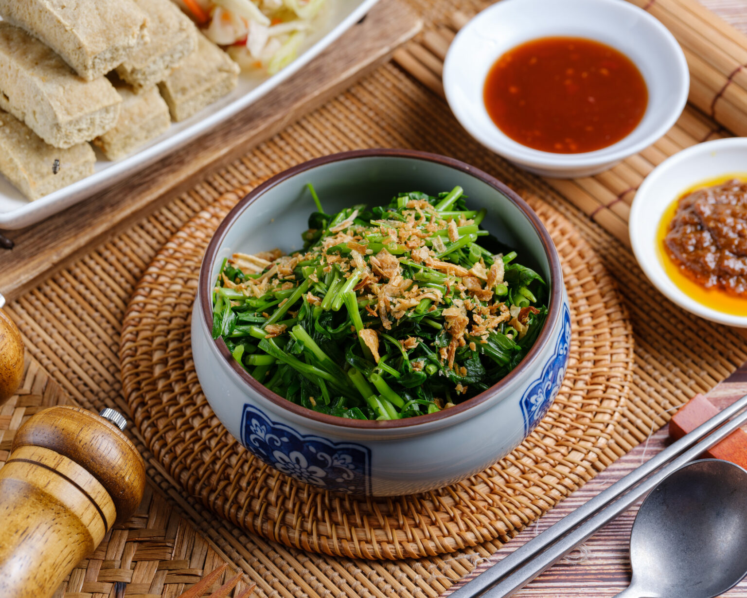 羅東夜市 羊舖子當歸羊肉湯_燙青菜(1)